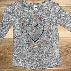 Old Navy Gray Shirt with Heart Design